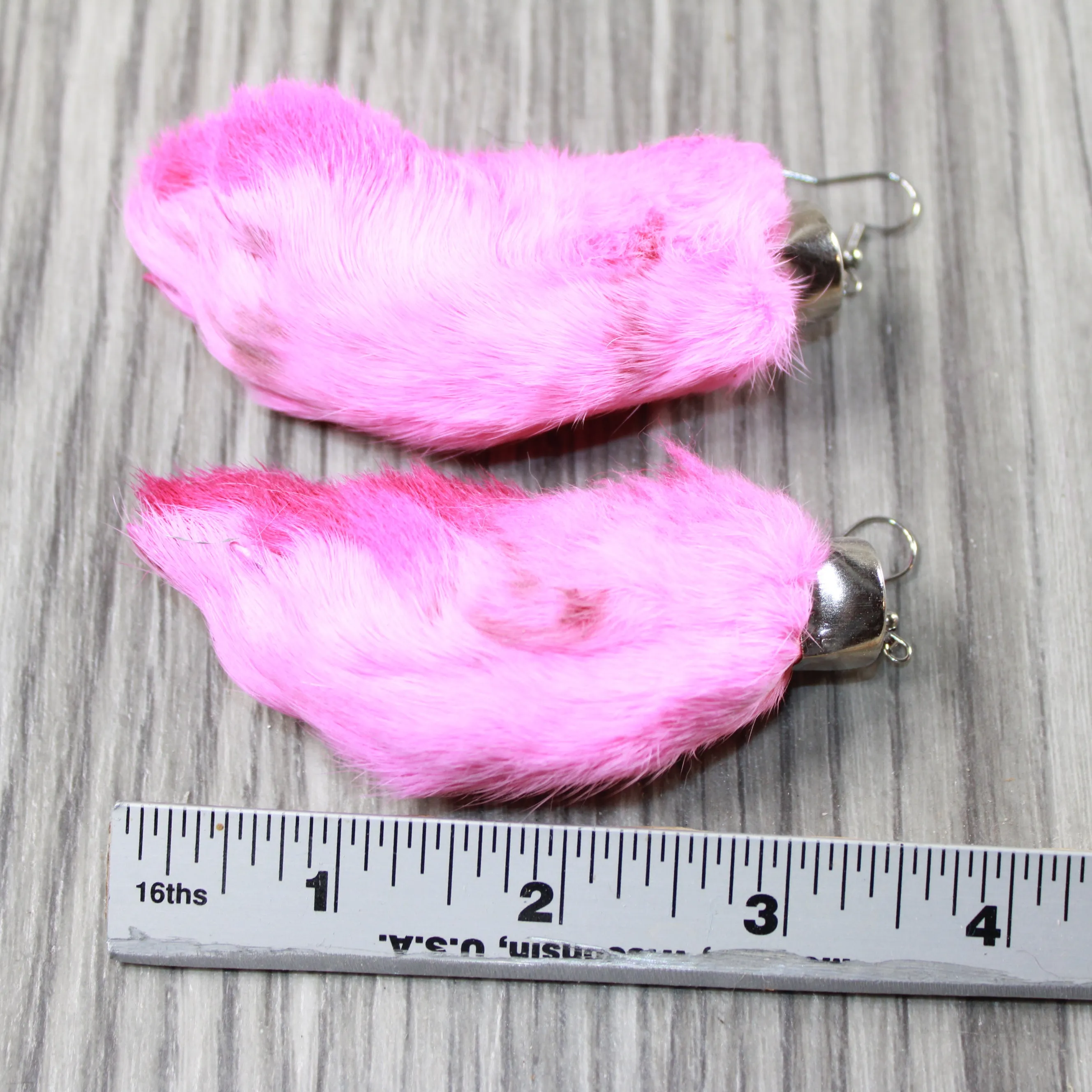 Rabbit Feet Earrings  #0248  Mountain Man Earrings