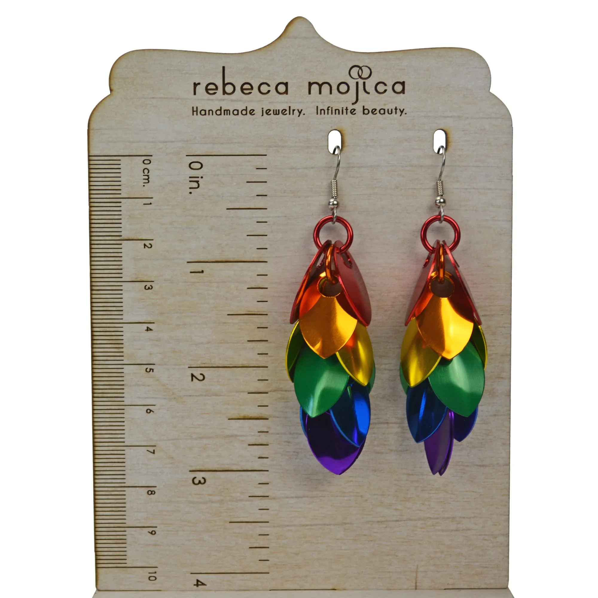 Rainbow Pride - Long Feathered Earrings