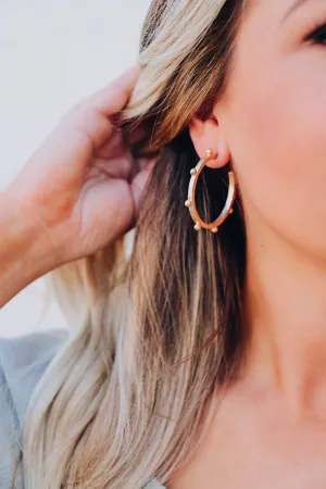 Ramona Hoop Earrings - Matte Gold