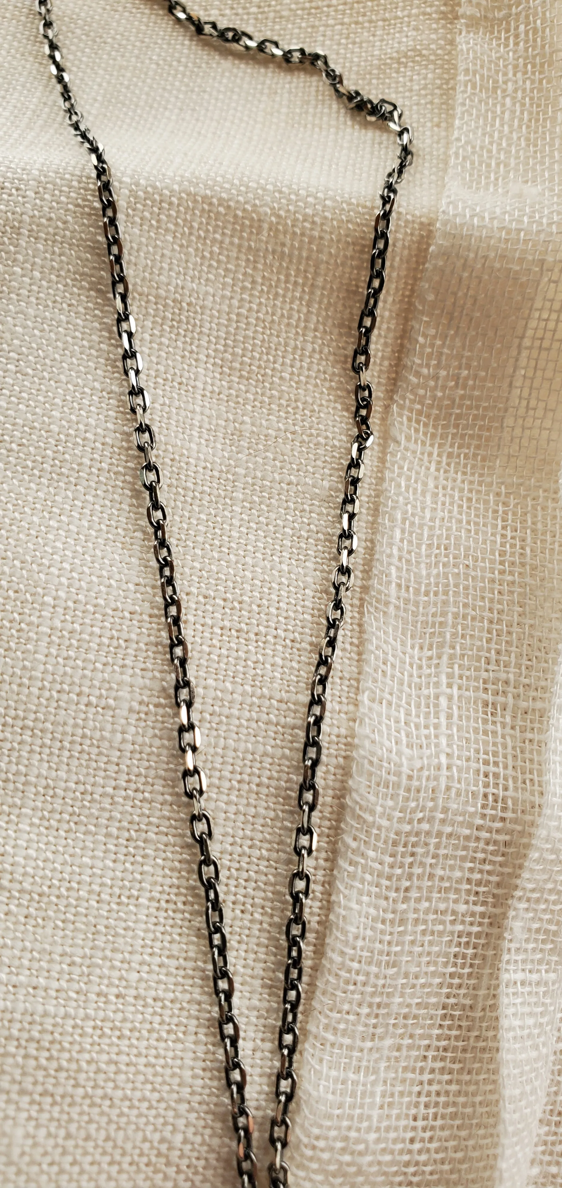 Rebecca Overmann Sterling Silver Oval Pendant Diamond Necklace