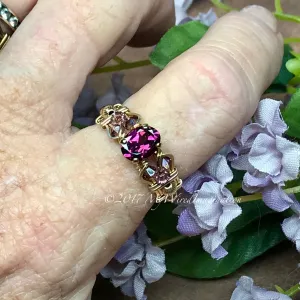 Rhodolite Garnet, Handmade Ring, Raspberry Rhodolite, Dark Red Garnet