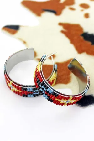 Rimeock hoop beaded Earrings