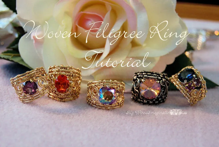 Ring Lovers Wire Jewelry Tutorial Special - Get 10 Wire Ring Tutorials Save 45%