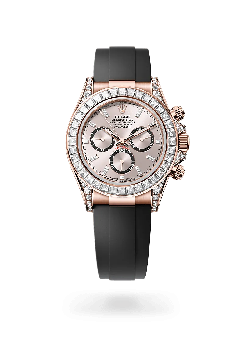 Rolex Cosmograph Daytona in 18 kt Everose gold with lugs set with diamonds, M126535TBR-0002 | Schwanke-Kasten Jewelers