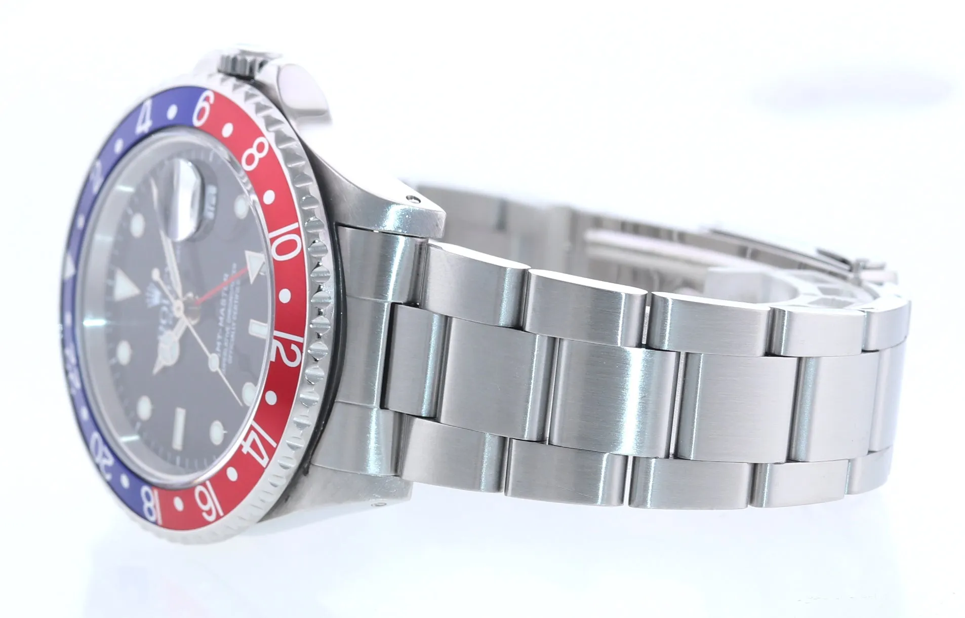 Rolex GMT-Master Tritium Pepsi Blue Red Steel 16700 40mm Watch