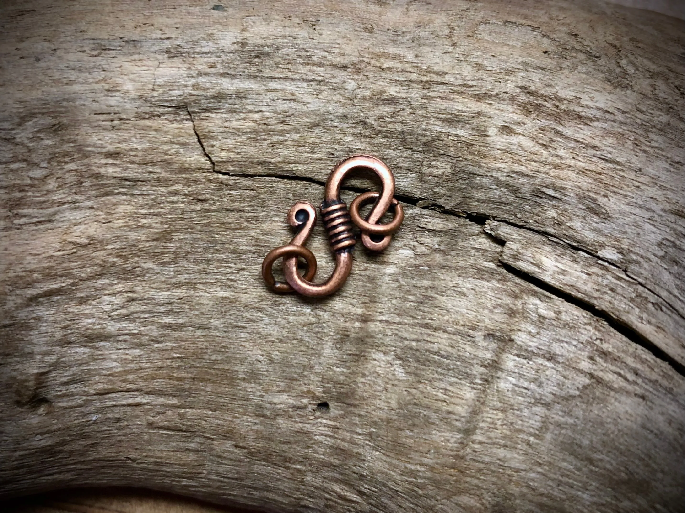 S-Hook Clasp - Antique Copper Plated