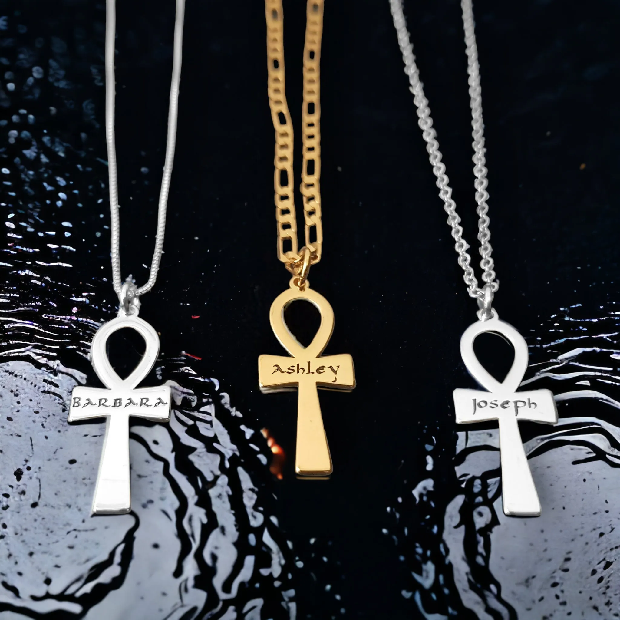 Sacred Engravings: Personalized Cross Name Necklace