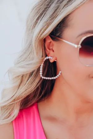 Salone Hoop Earrings - Silver x Pearl
