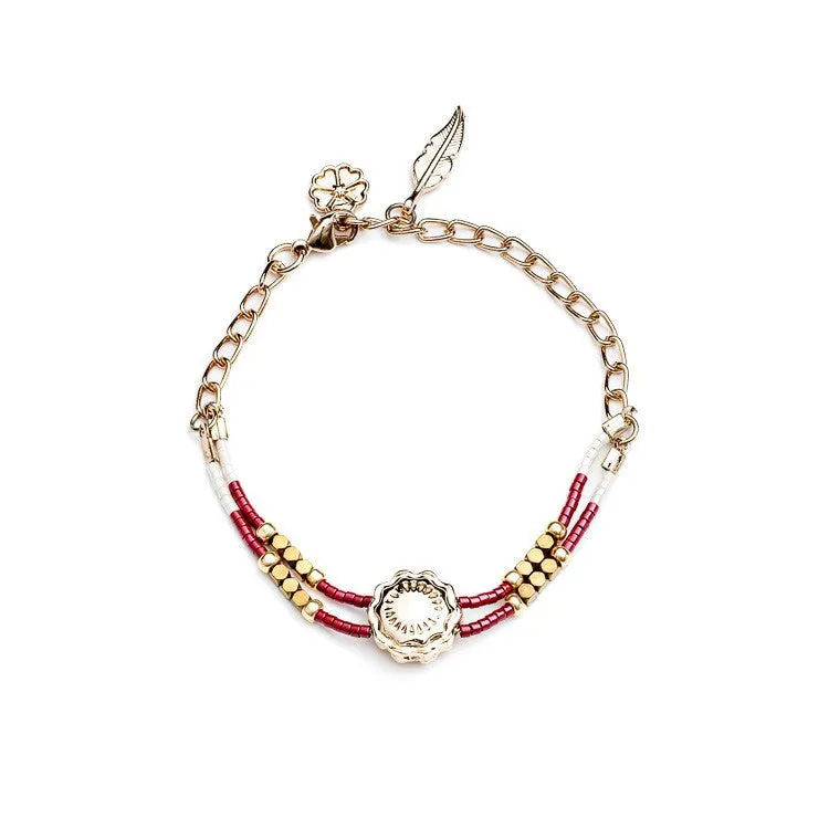 Santa Maria Bracelet in Red & Gold