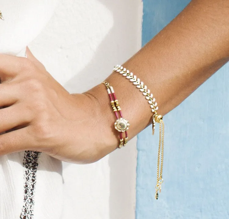 Santa Maria Bracelet in Red & Gold