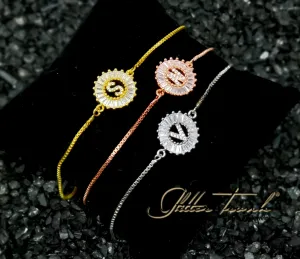 Sarah Adjustable Initial Bracelet