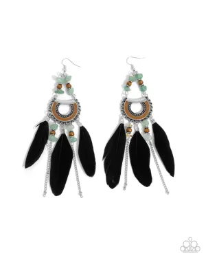 Serene Stage Green Earrings Paparazzi