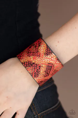 Serpent Shimmer Red Paparazzi Bracelet