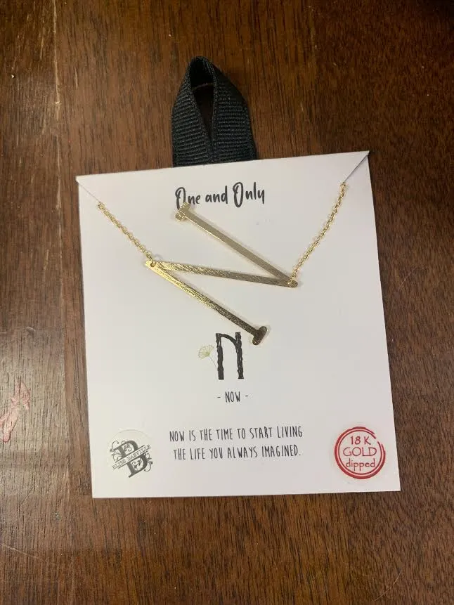 Sideways Initial Necklace (Gold or Silver)