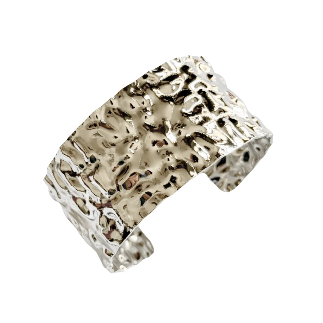 Silver Melted Cuff