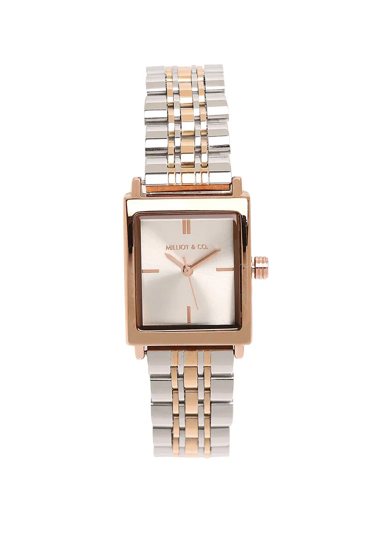 Sima Rose Gold Stainless Steel Analog Watch (Silver)