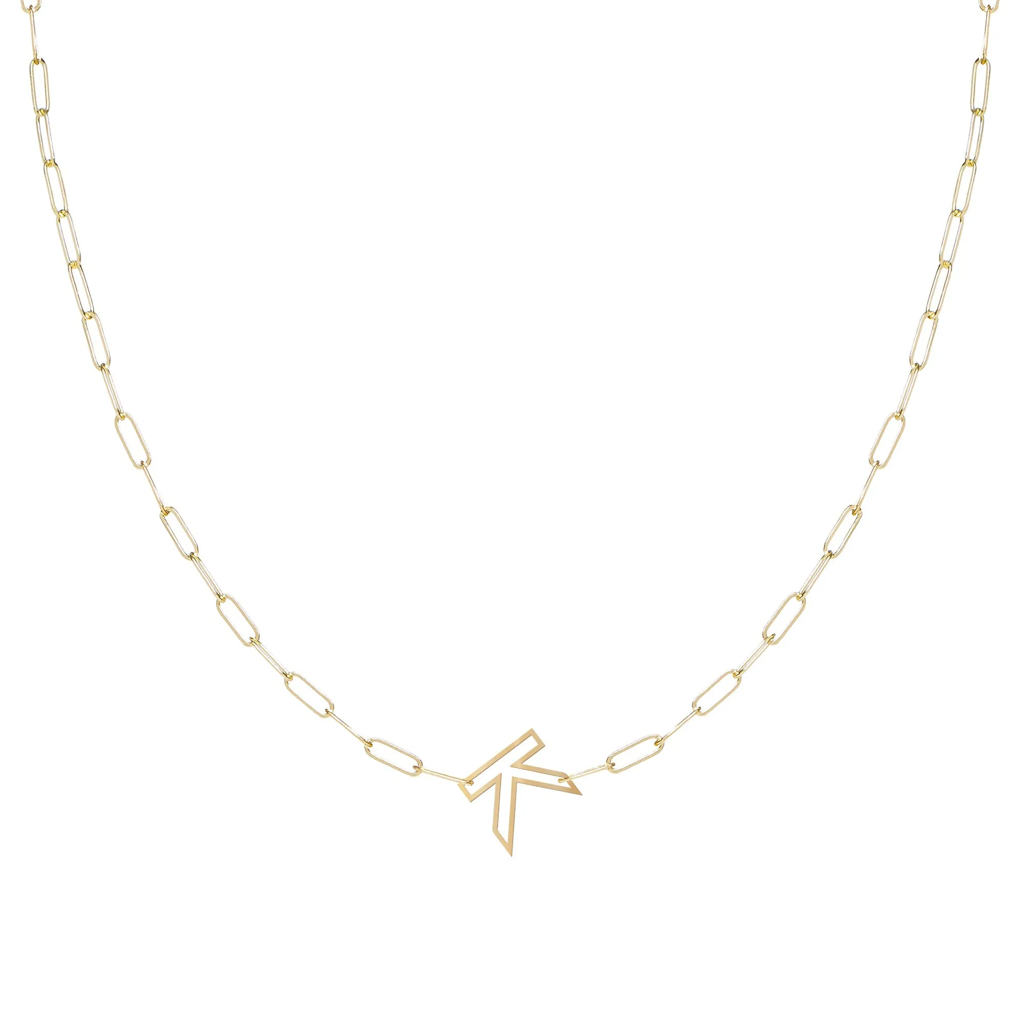 Single Chain Letter Necklace