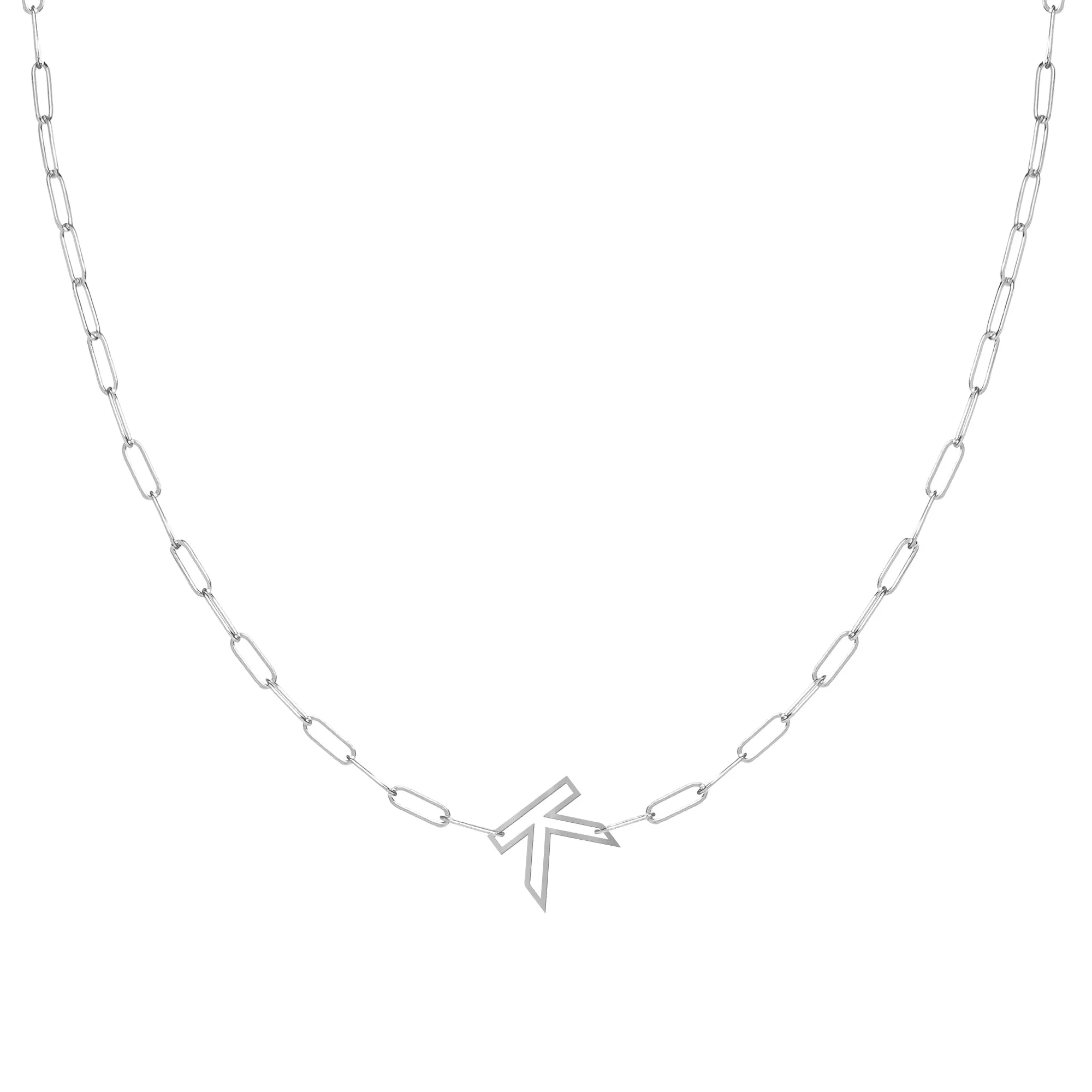 Single Chain Letter Necklace