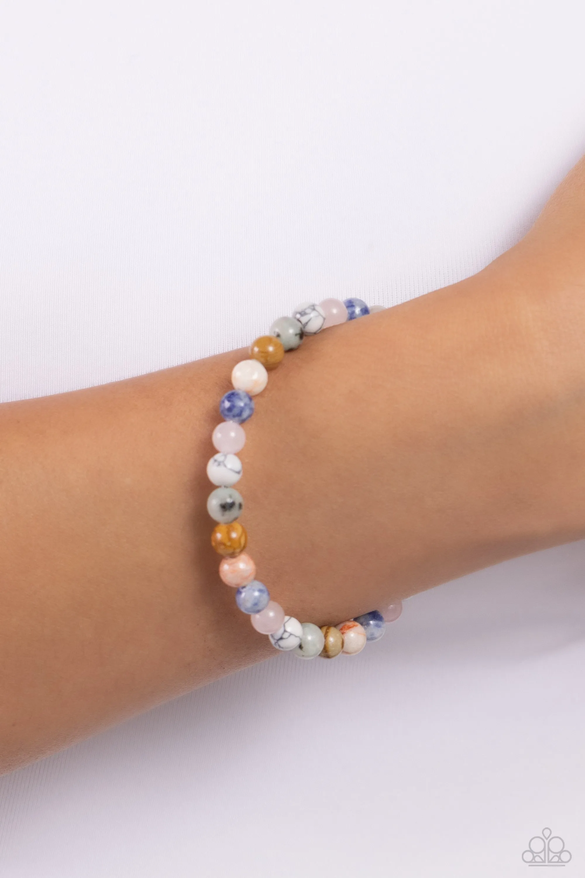 Sinuous Stones - Multi - Colored Stone Paparazzi Coil Bracelet