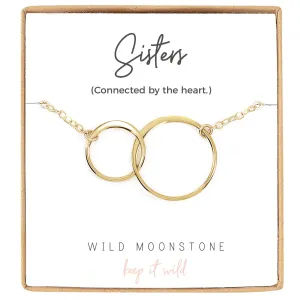 Sisters Interlocking Circle Necklace