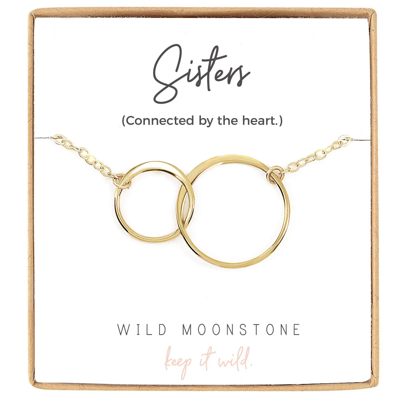 Sisters Interlocking Circle Necklace