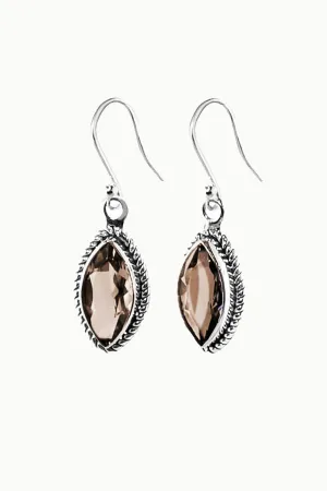 Sivalya Smoky Quartz Drop Earrings - Ananda