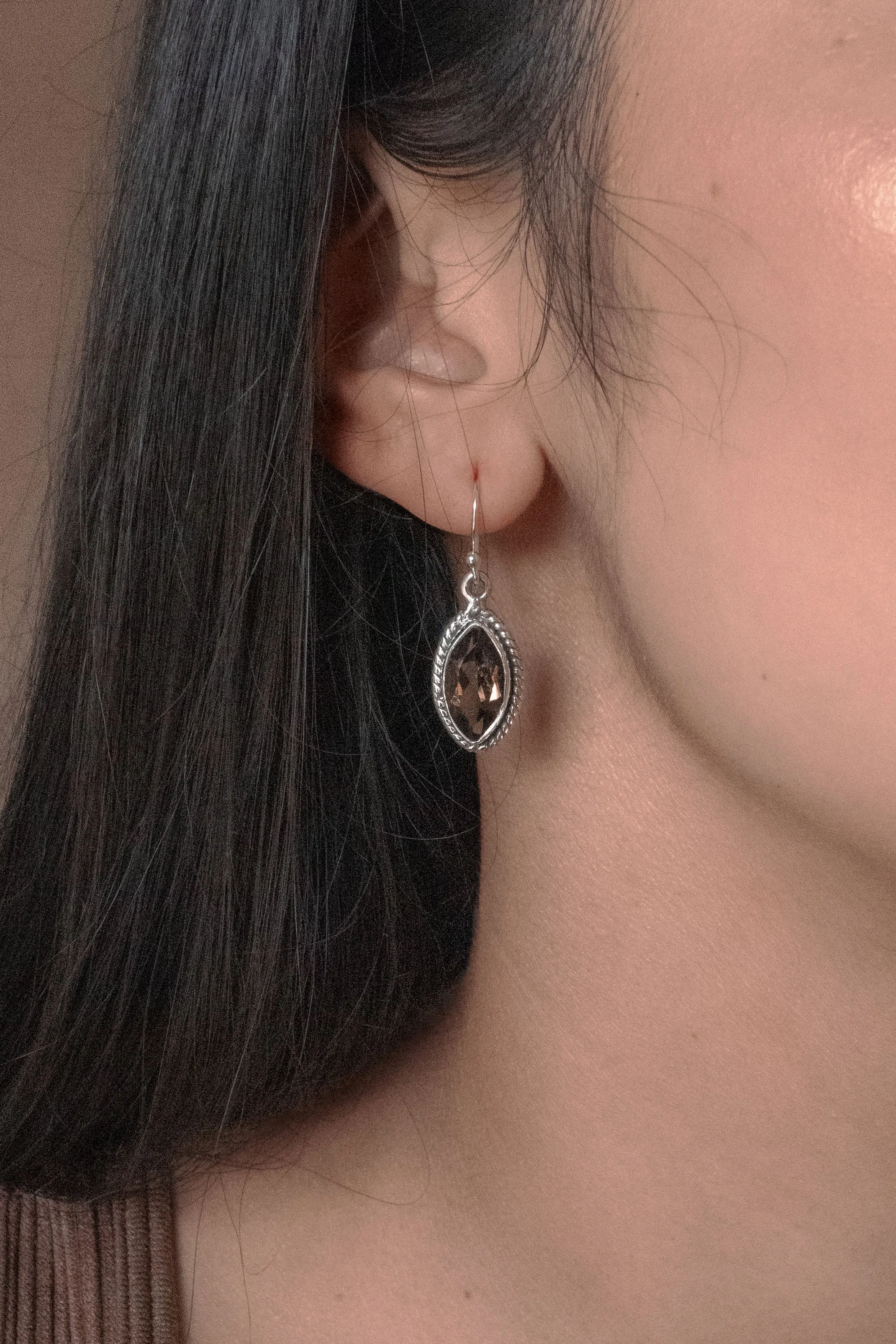 Sivalya Smoky Quartz Drop Earrings - Ananda