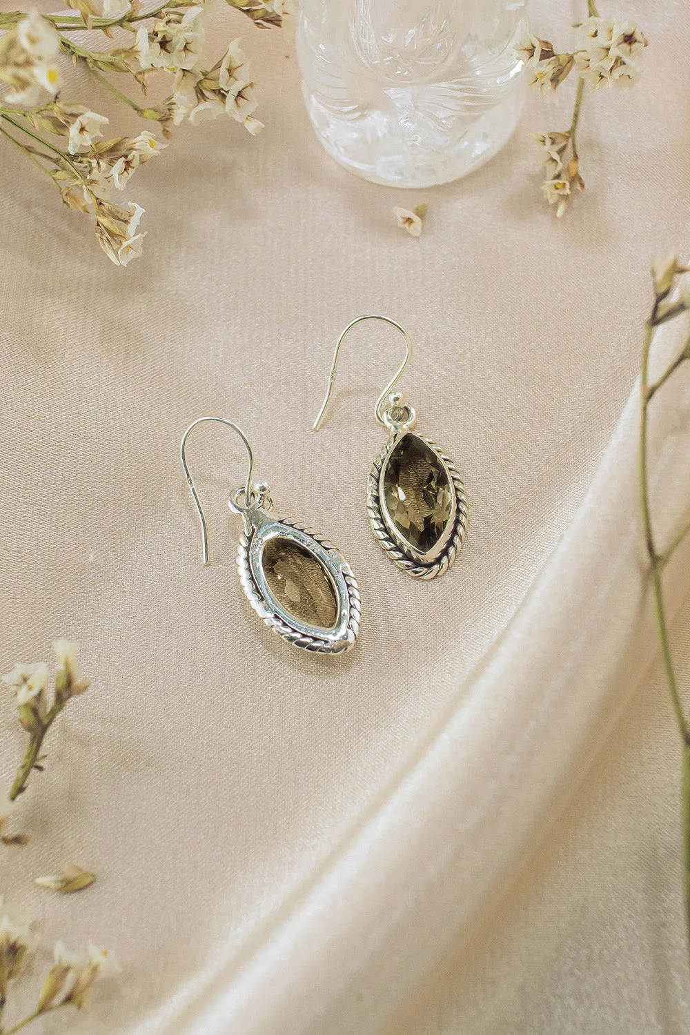 Sivalya Smoky Quartz Drop Earrings - Ananda