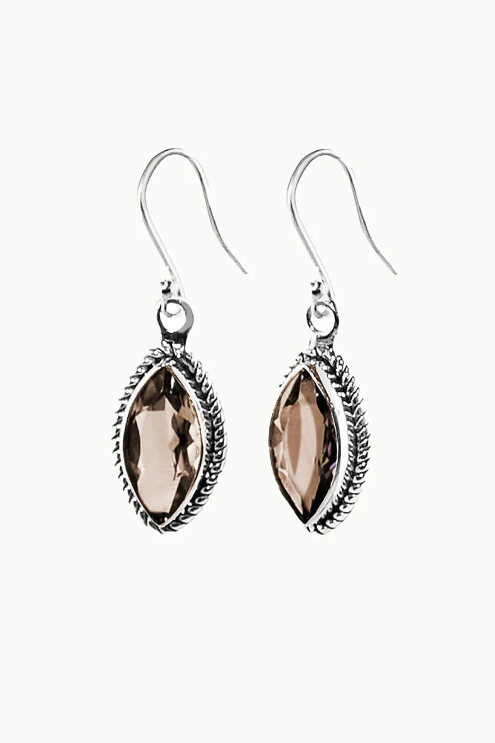 Sivalya Smoky Quartz Drop Earrings - Ananda