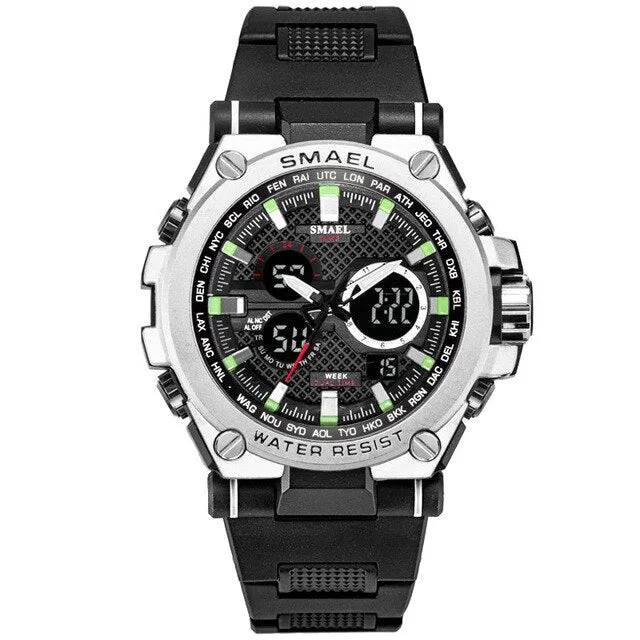 SMAEL Men Outdoor Sports Watches Fashion Waterproof LED Multifunction Digital Wristwatches Quartz Watch Clock Relogio Masculino