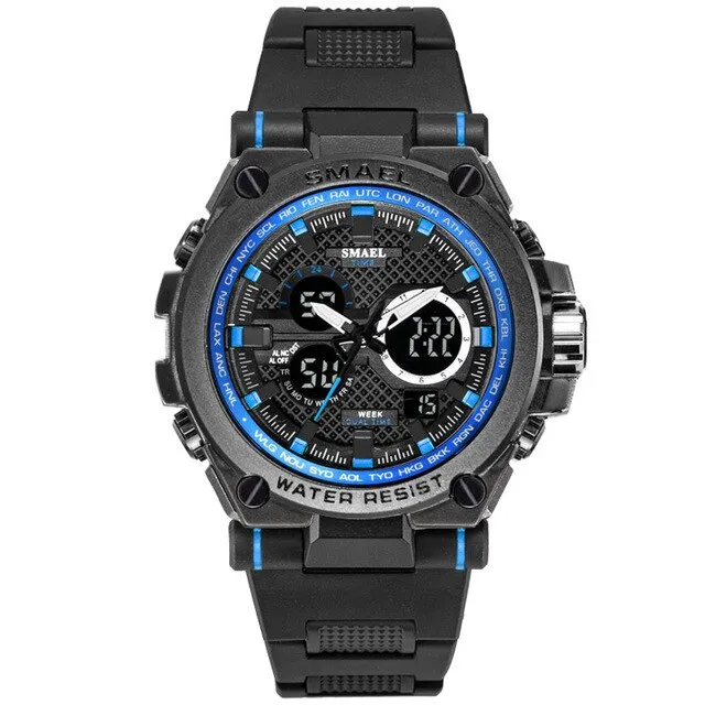 SMAEL Men Outdoor Sports Watches Fashion Waterproof LED Multifunction Digital Wristwatches Quartz Watch Clock Relogio Masculino