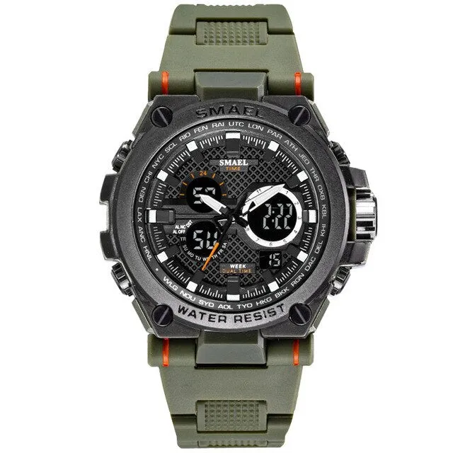 SMAEL Men Outdoor Sports Watches Fashion Waterproof LED Multifunction Digital Wristwatches Quartz Watch Clock Relogio Masculino