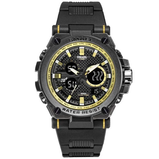 SMAEL Men Outdoor Sports Watches Fashion Waterproof LED Multifunction Digital Wristwatches Quartz Watch Clock Relogio Masculino