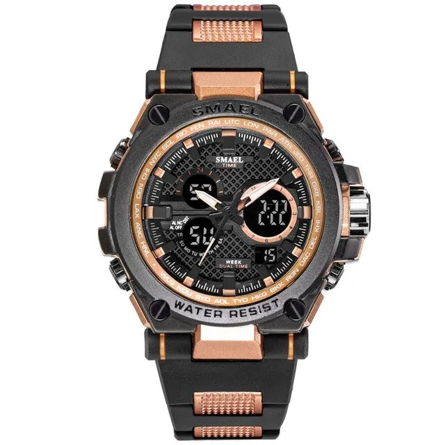SMAEL Men Outdoor Sports Watches Fashion Waterproof LED Multifunction Digital Wristwatches Quartz Watch Clock Relogio Masculino