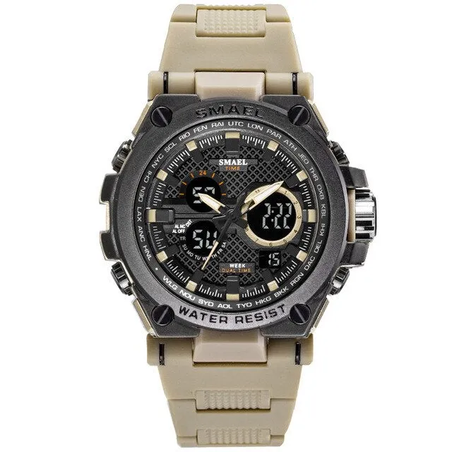 SMAEL Men Outdoor Sports Watches Fashion Waterproof LED Multifunction Digital Wristwatches Quartz Watch Clock Relogio Masculino