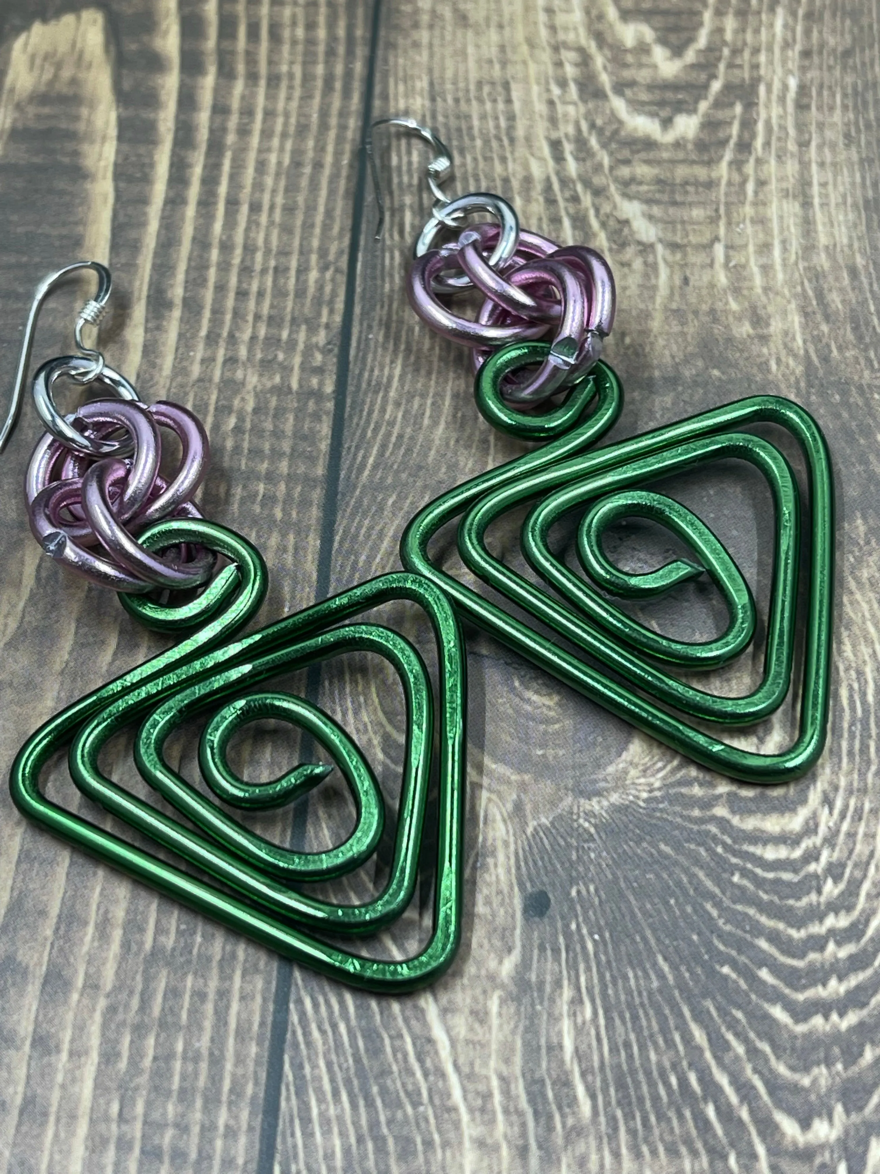 Small AKA Inspired Aluminum Wire Earrings