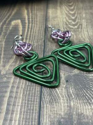 Small AKA Inspired Aluminum Wire Earrings