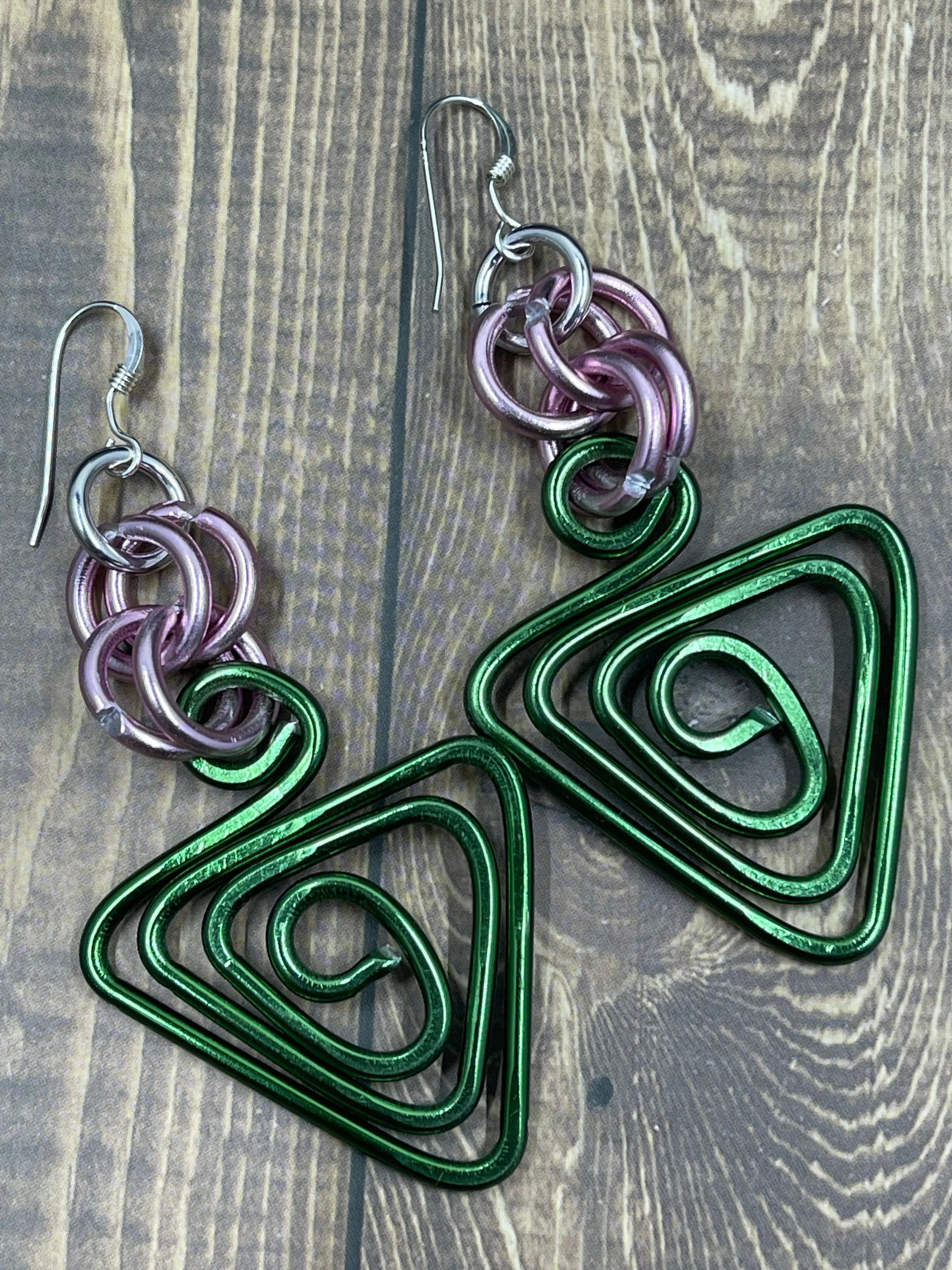 Small AKA Inspired Aluminum Wire Earrings