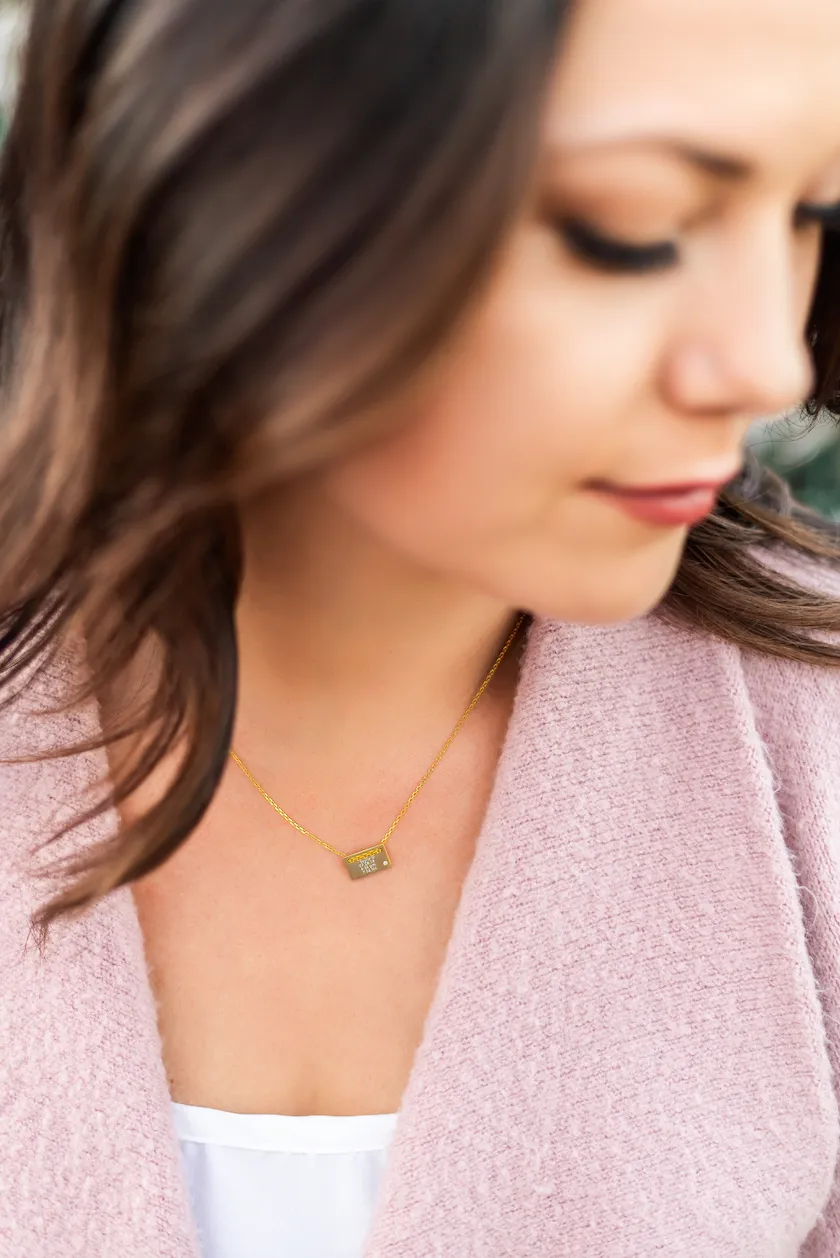Small Rectangle Necklace