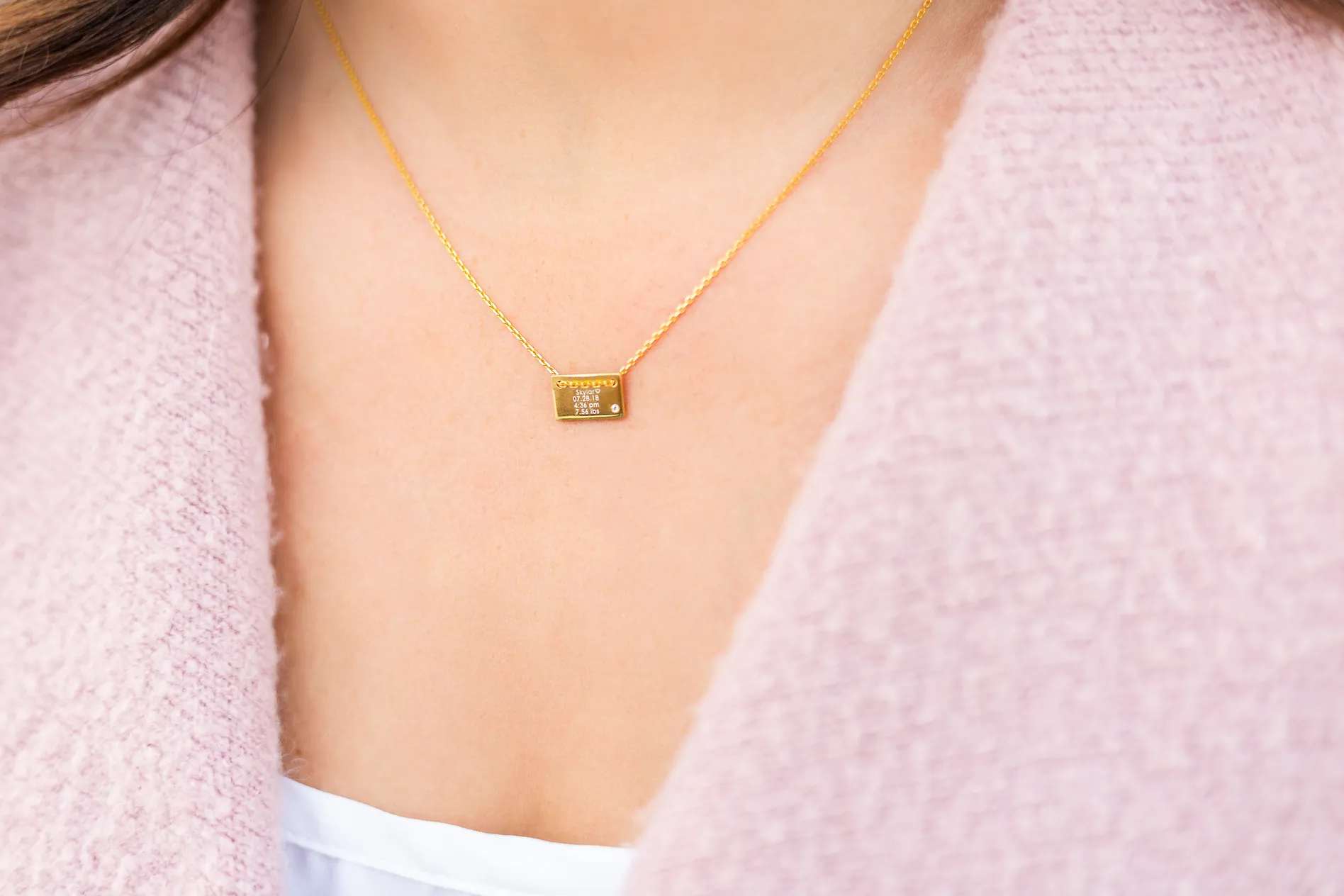 Small Rectangle Necklace