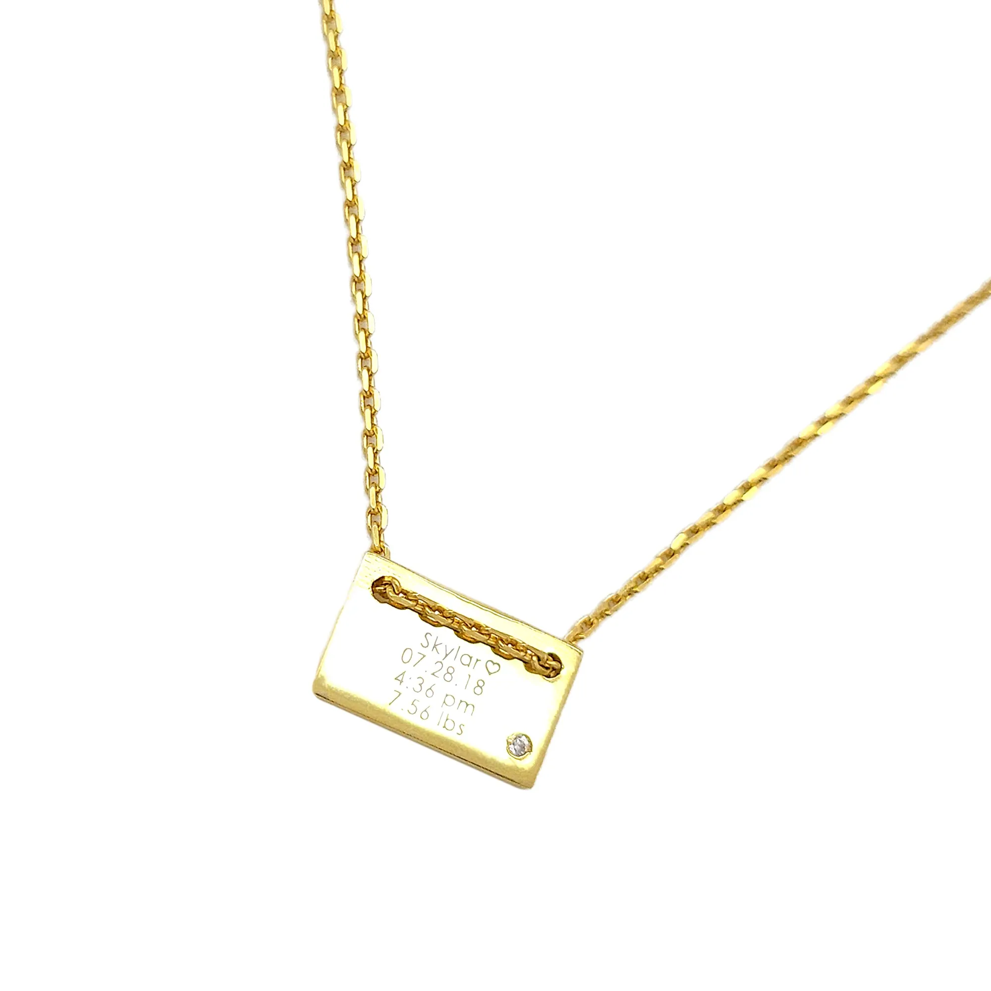 Small Rectangle Necklace