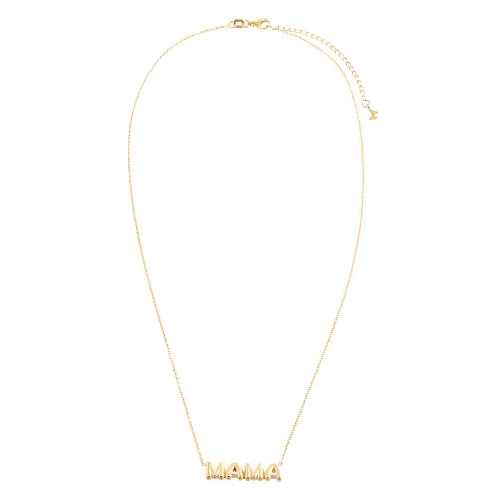 Solid Bubble Mama Necklace 14K