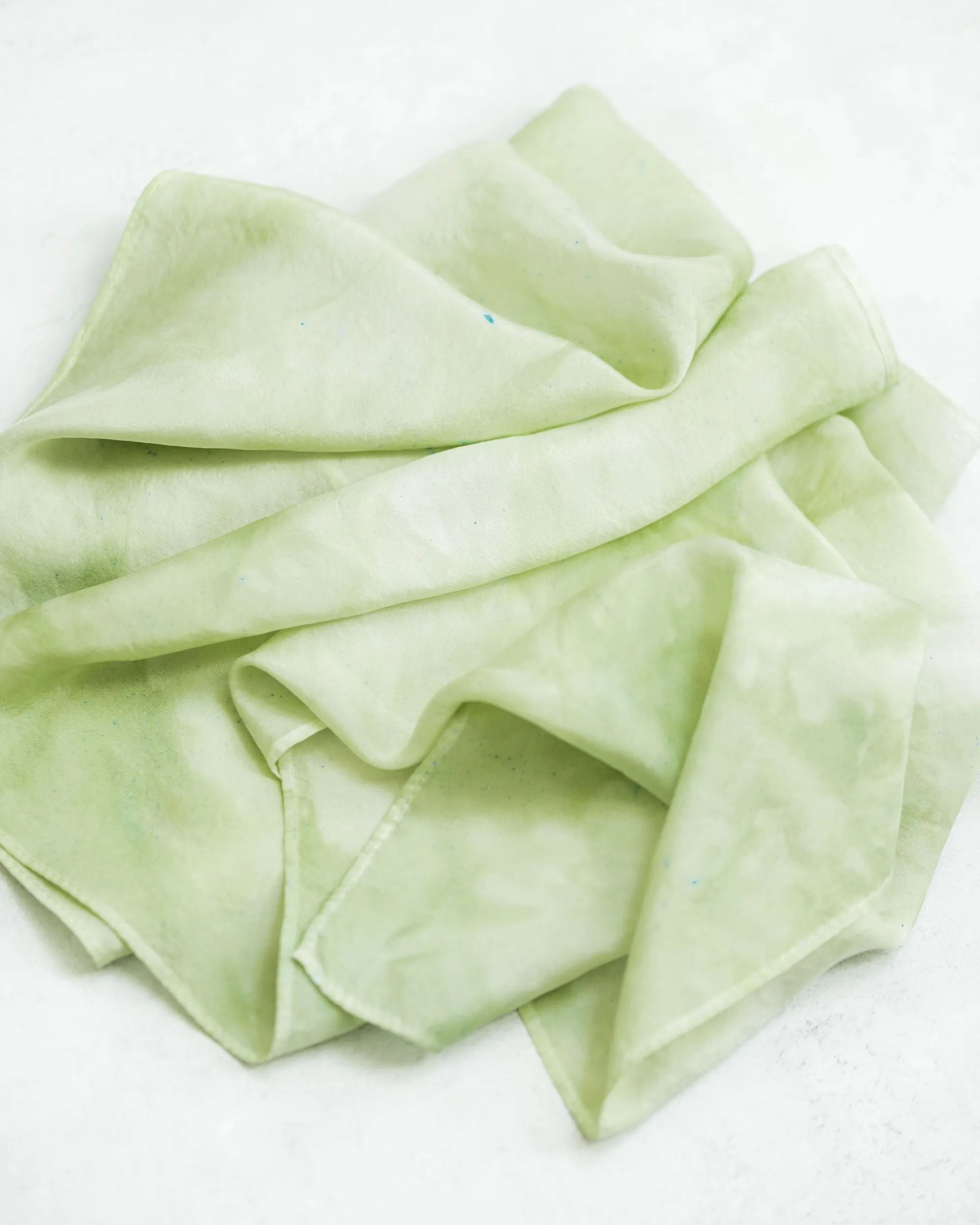 Speckled Sage Silk Scarf - April
