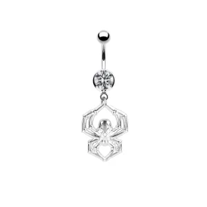 Spider Skull Belly Button Piercing