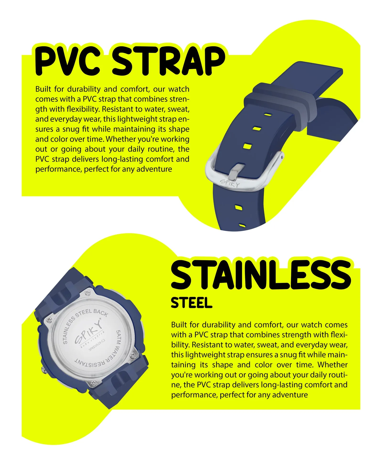 Spiky Eva29 Round Digital Sports Diving Watch