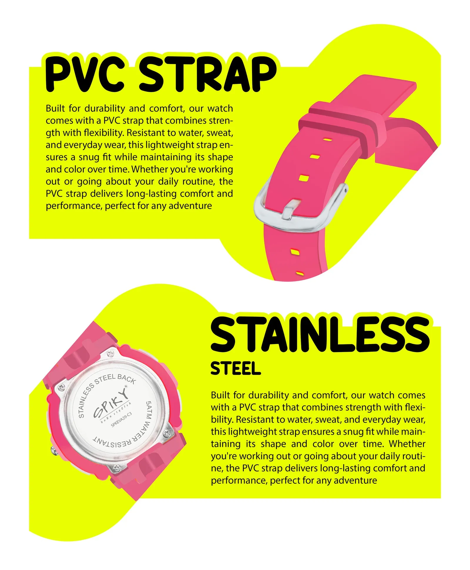 Spiky Eva29 Round Digital Sports Diving Watch