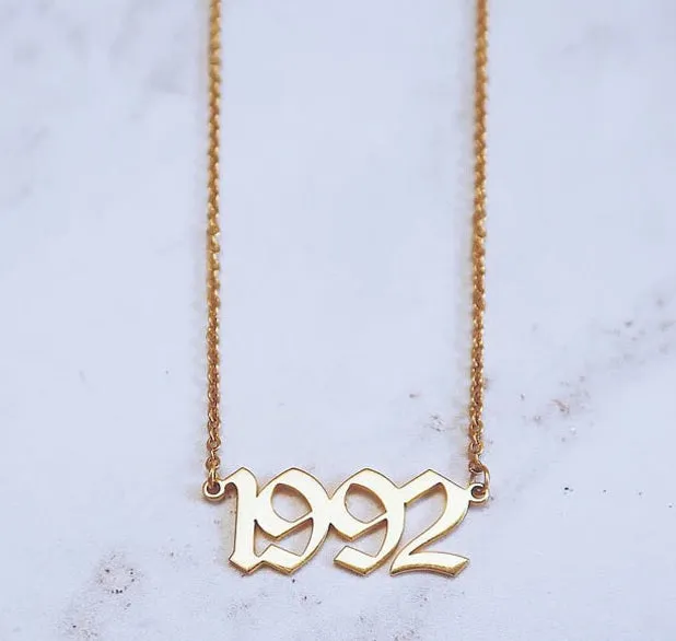 Stainless Steel Year Necklace