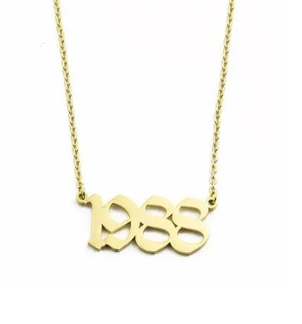 Stainless Steel Year Necklace
