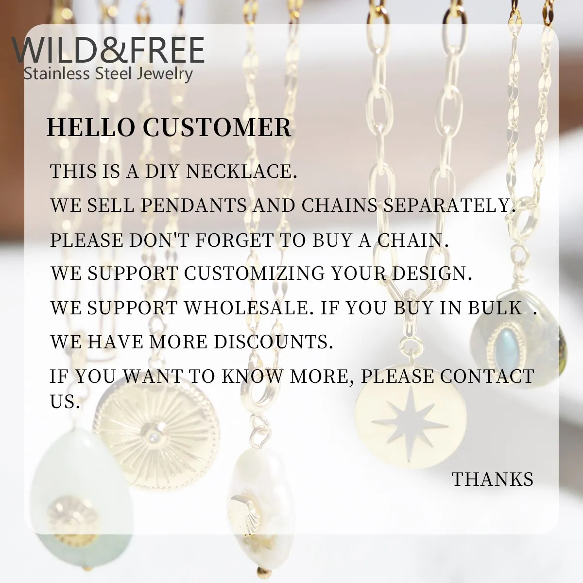 Star & Eye Natural Stone Charm Necklaces