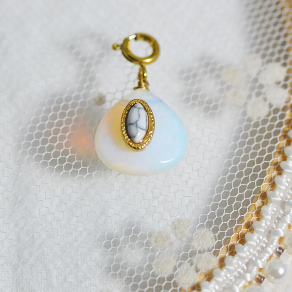 Star & Eye Natural Stone Charm Necklaces